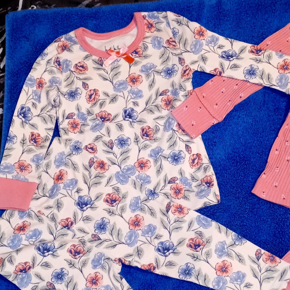 Nicole Miller Girls 4 PC Multicolor Tight Fit Sleepwear Sets 18M